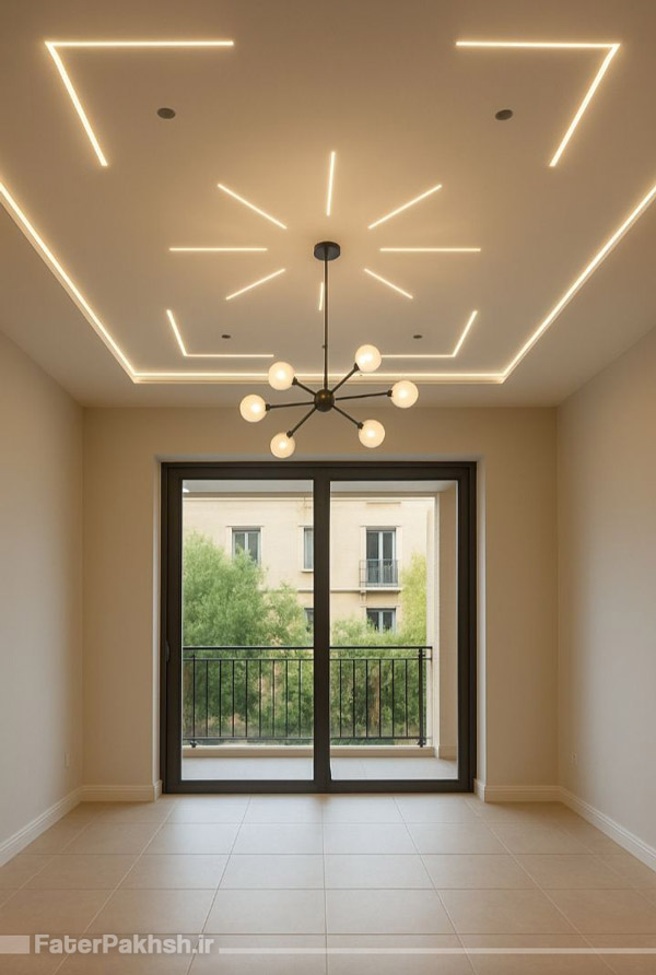 لاین نوری دور تا دور سقف کناف